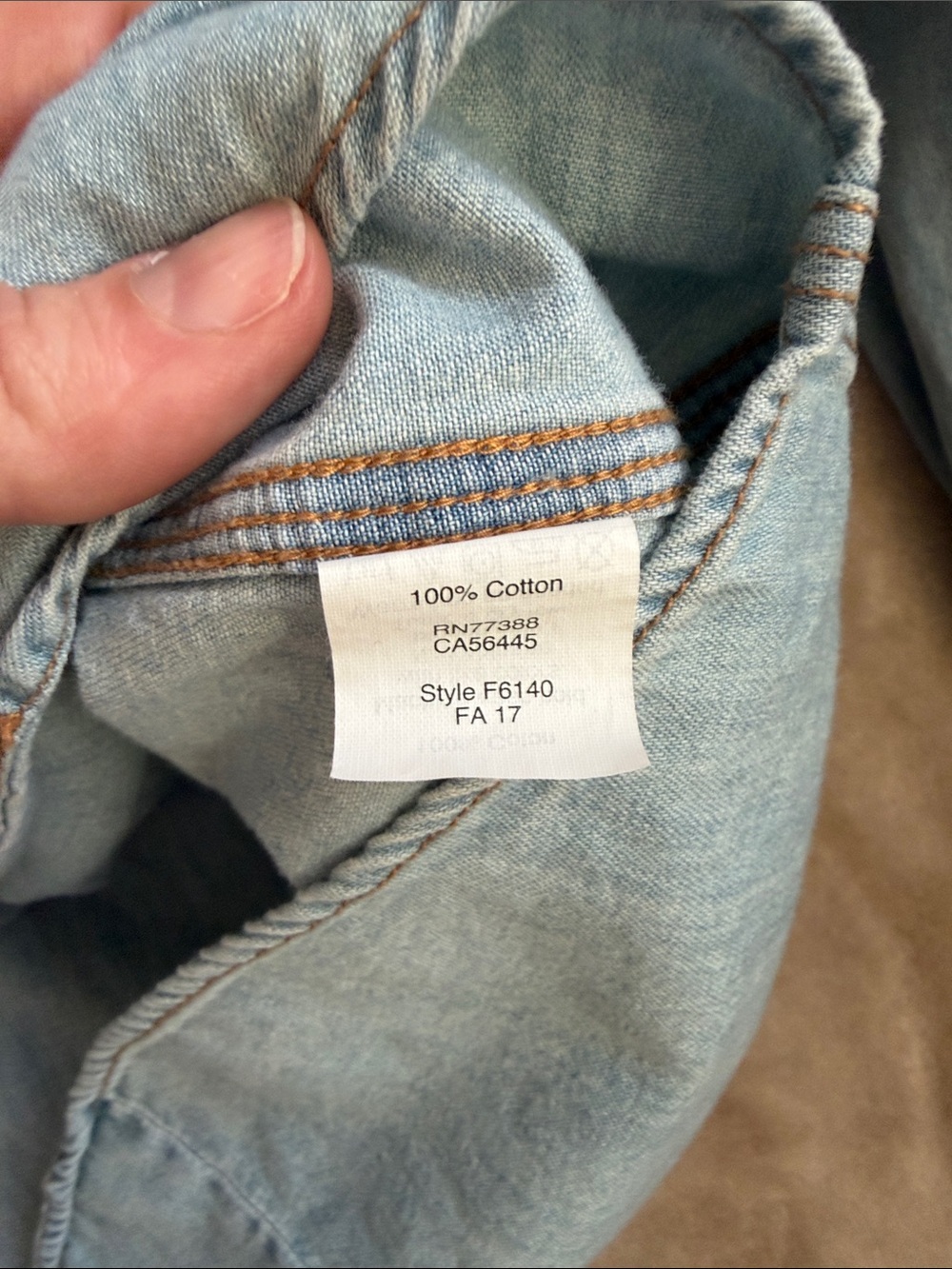 J. Crew Light Blue Denim Button-Down Shirt - Picture 3 of 6